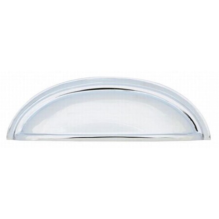 Patioplus 4 in. Center to Center Cup Cabinet Pull, Bright Chrome PA1635140